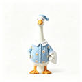 Sleep‑Time Pajama Goose Costume Outfit for 23 Inch Lawn Goose Statue, Cozy Night‑Suit Style Outfit with Sleep Cap & Small Pillow, Whimsical Porch Indoor Display Decor, Goose Statue NOT Included